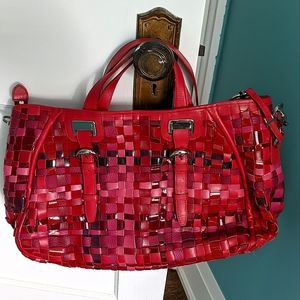 Piero Guidi Red Woven Bag